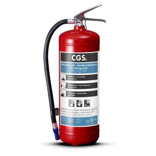 CGS 6 kg Powder Fire Extinguisher, PE6CR-A - Firespect Marine Safety ...